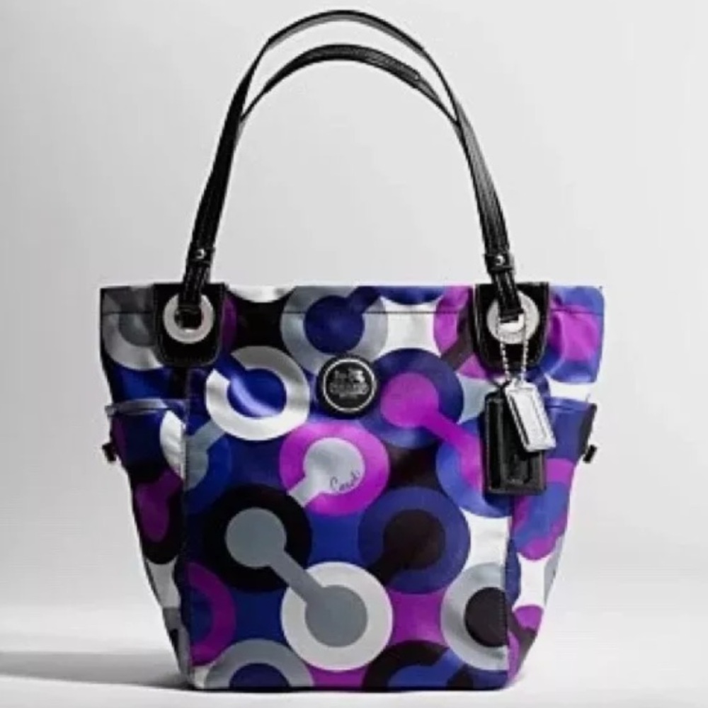 Coach Alex Op Art Multicolored Tote Bag